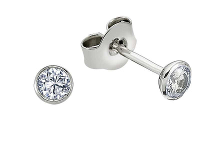 0.28 carat diamond solitaire earrings