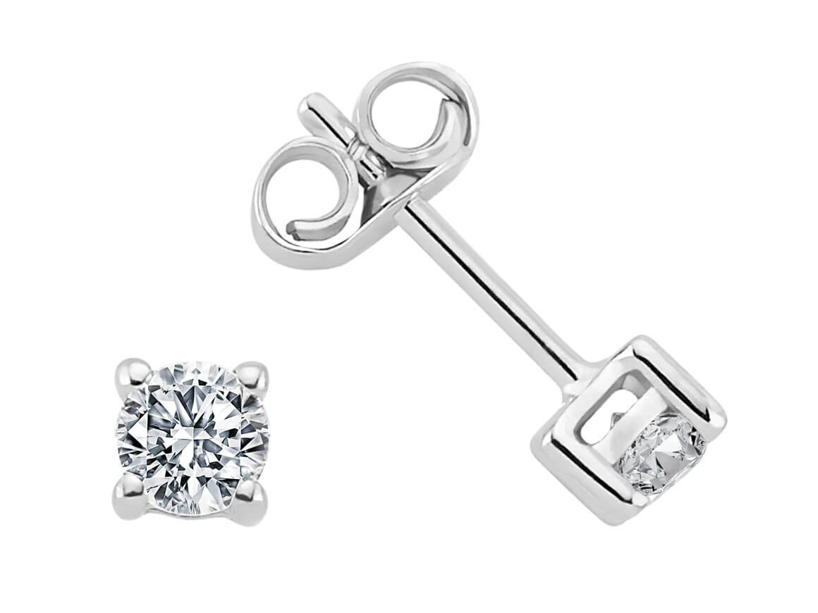 0,40 Carat Solitär Ohrstecker - handgefertigter Diamantschmuck aus Feingold | Sirius Diamant