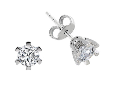 1.00 carat diamond solitaire earrings