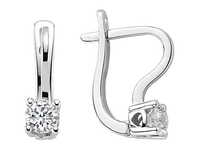 0.62 carat diamond solitaire earrings