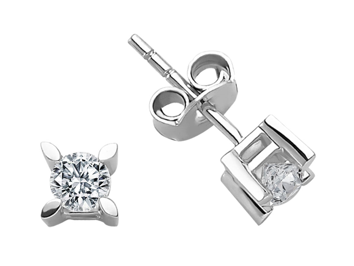 G Farbe 0,46 Karat Diamantohrringe - handgefertigter Diamantschmuck aus Feingold | Sirius Diamant