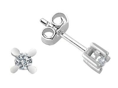 0.10 Carat Diamond Solitaire Stud Earrings