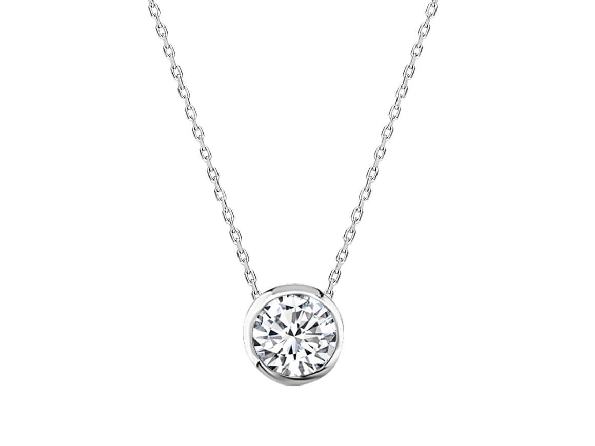 0,28 Karat Diamant Solitaire Collier - handgefertigter Diamantschmuck aus Feingold | Sirius Diamant