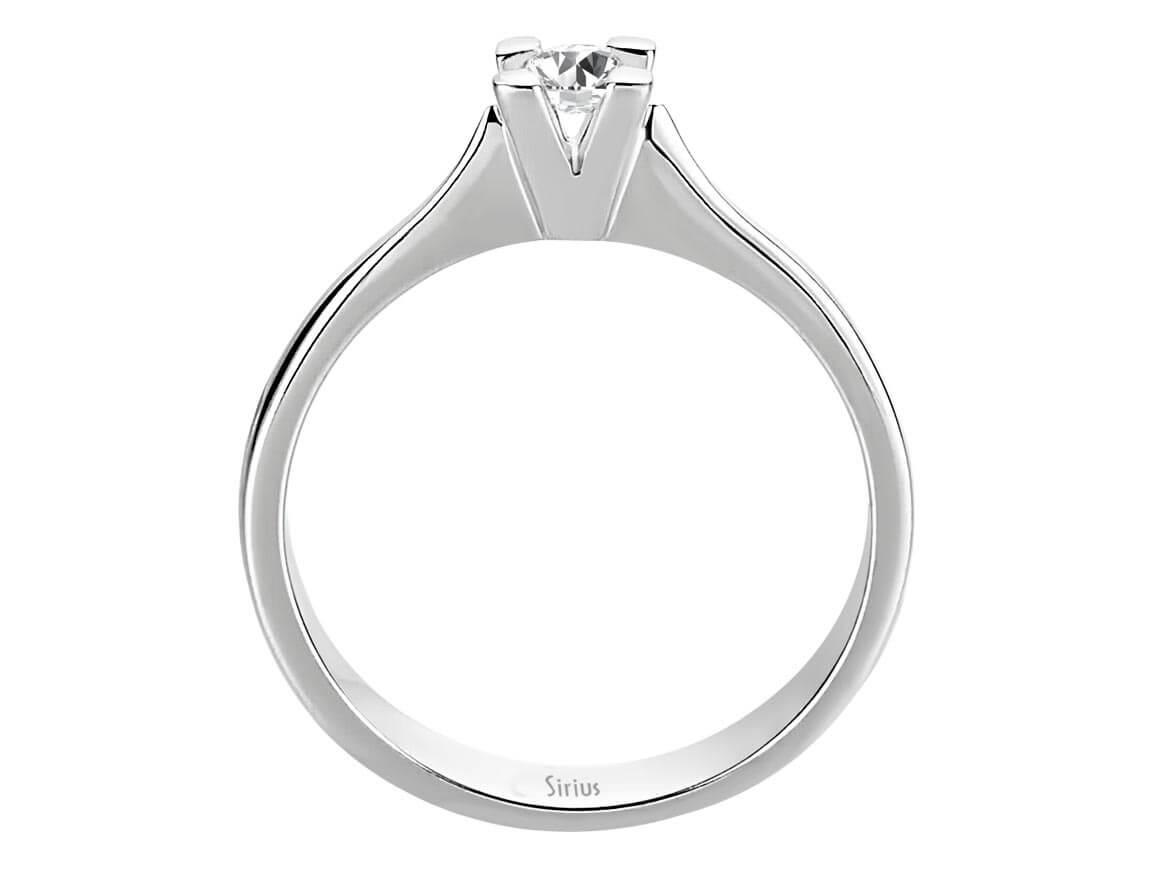 0.17 carat diamond solitaire ring in 18K white gold