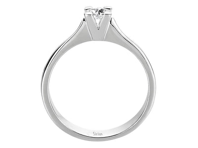 0.17 carat diamond solitaire ring in 18K white gold