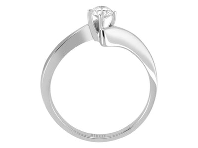0.24 carat diamond solitaire ring in 14K white gold
