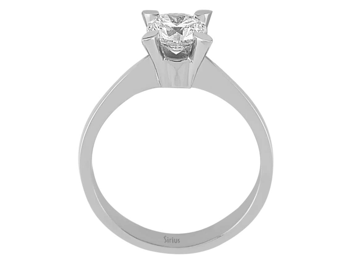 0,80 ct Diamant Solitaire Ring in 585er 14 K Weißgold - handgefertigter Diamantschmuck aus Feingold | Sirius Diamant