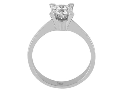 0.80 ct diamond solitaire ring in 14 K white gold