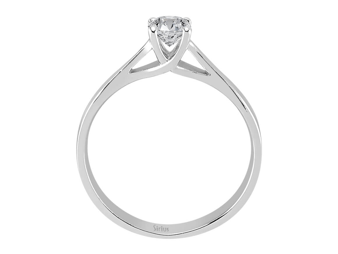 0,42 Carat Diamant Solitär Ring in 585er 14 Karat Weißgold - handgefertigter Diamantschmuck aus Feingold | Sirius Diamant
