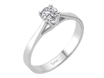 0.42 carat diamond solitaire ring in 14 carat white gold