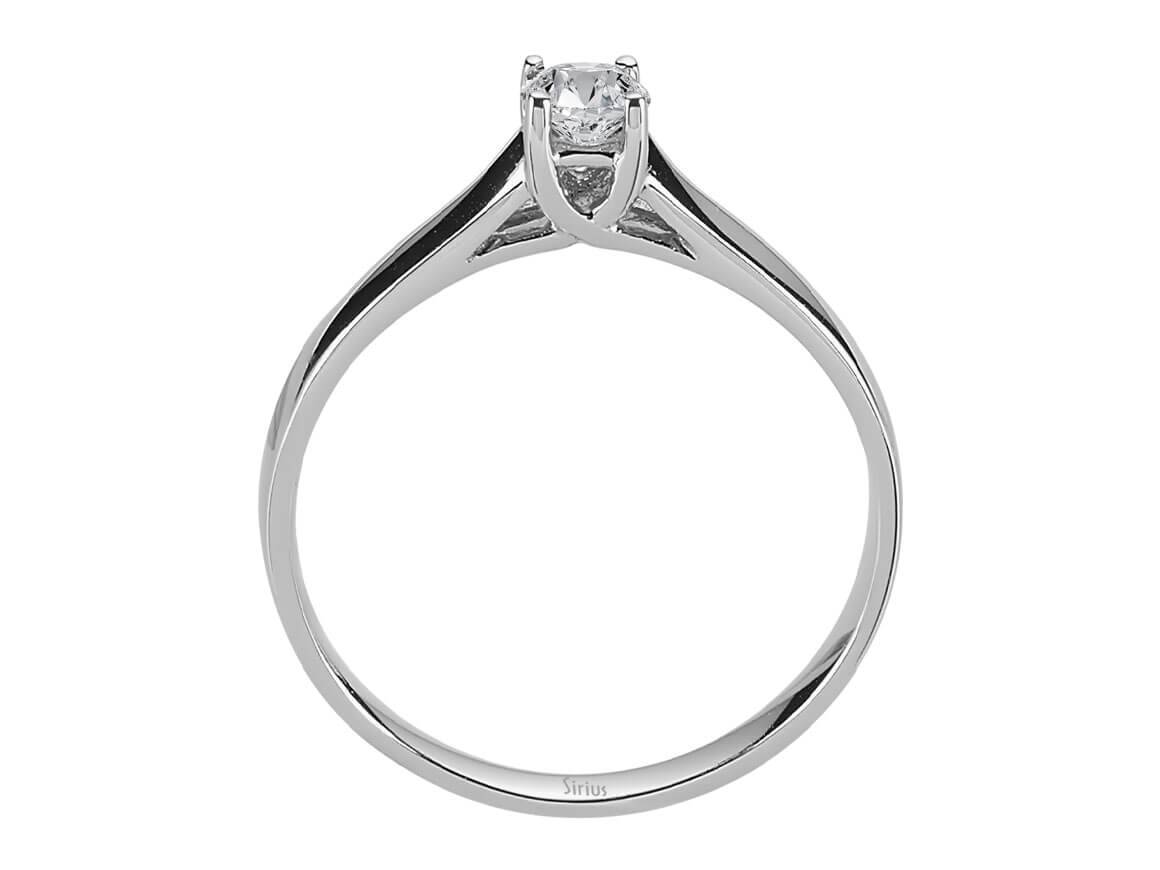 0,23 Carat Diamant Solitär Ring in 585er 14K Weißgold - handgefertigter Diamantschmuck aus Feingold | Sirius Diamant