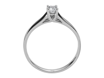 0.23 carat diamond solitaire ring in 14K white gold