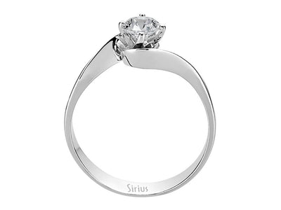 0.45 carat diamond solitaire ring in 585 14 carat white gold