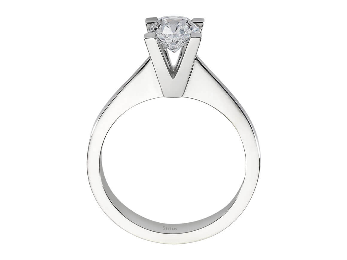 0,70 Carat Diamant Solitär Ring in 585er 14K Weißgold - handgefertigter Diamantschmuck aus Feingold | Sirius Diamant