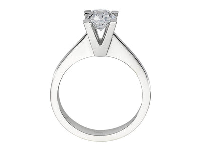 0.70 carat diamond solitaire ring in 14K white gold