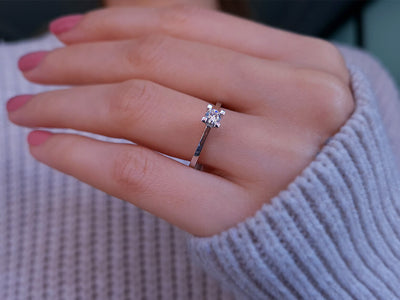 Bague solitaire en diamant de 0,19 carat