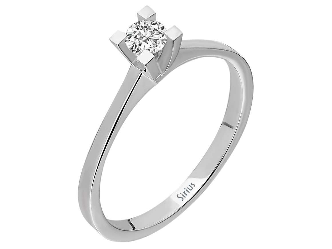 0,19 Carat Diamant Solitaire Ring – handgefertigter Diamantschmuck aus Feingold | Sirius Diamant