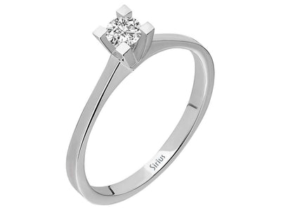 Bague solitaire en diamant de 0,19 carat