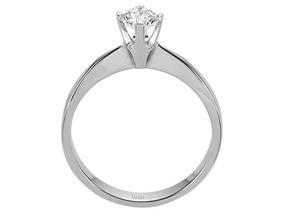 0.43 carat diamond solitaire ring in 585 14 carat white gold