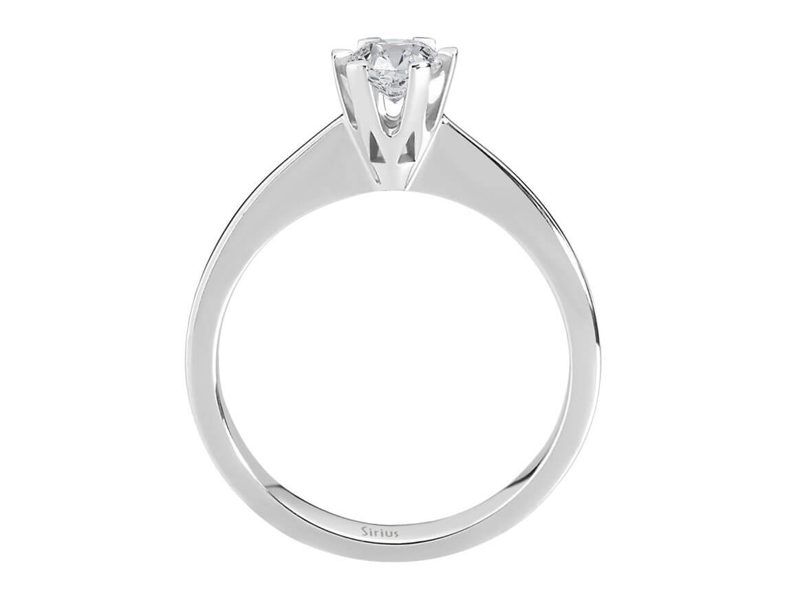 G Farbe 0,38 Carat Solitaire Diamant Ring in 585er 14 Karat Weißgold - handgefertigter Diamantschmuck aus Feingold | Sirius Diamant