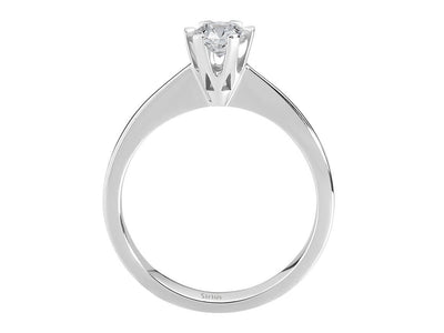 G color 0.38 carat solitaire diamond ring in 585 14 carat white gold
