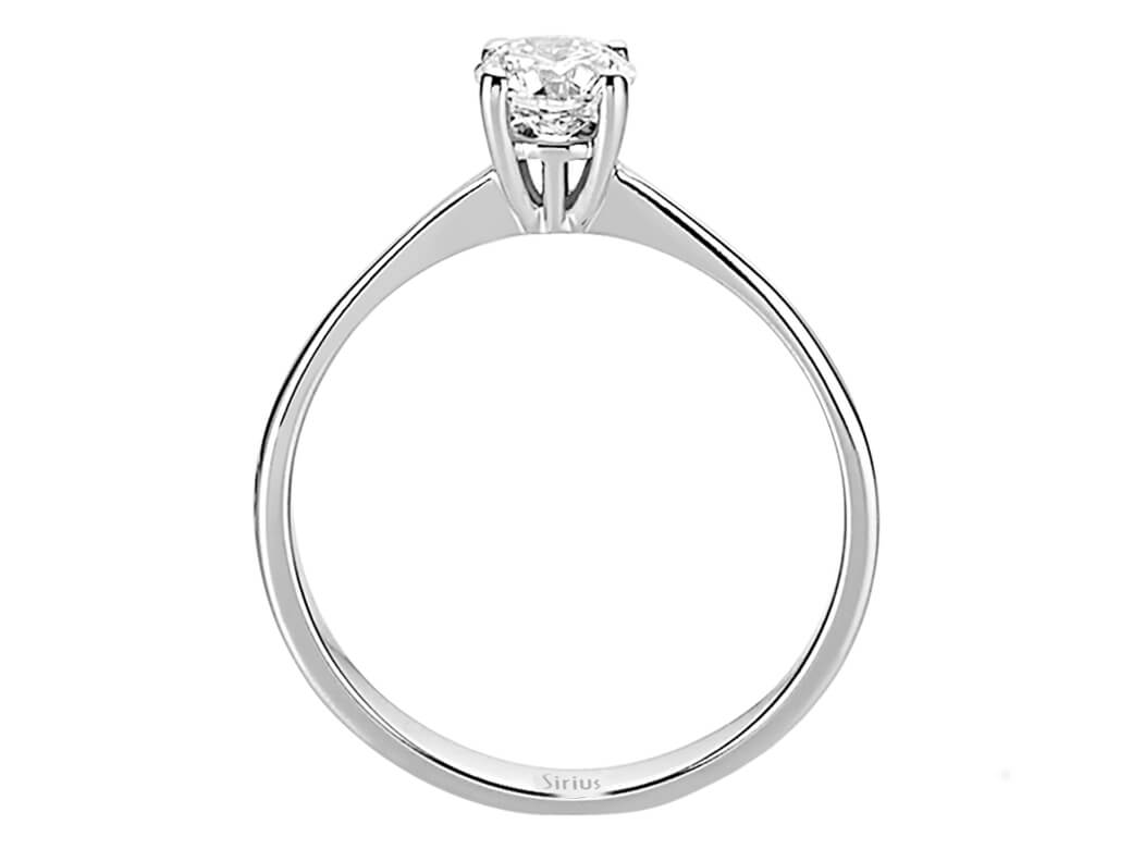 0,51 Carat Diamant Solitaire Ring in 585er 14 Karat Weissgold - handgefertigter Diamantschmuck aus Feingold | Sirius Diamant