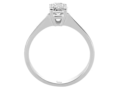 0.62 carat diamond solitaire ring in 585 14 carat white gold