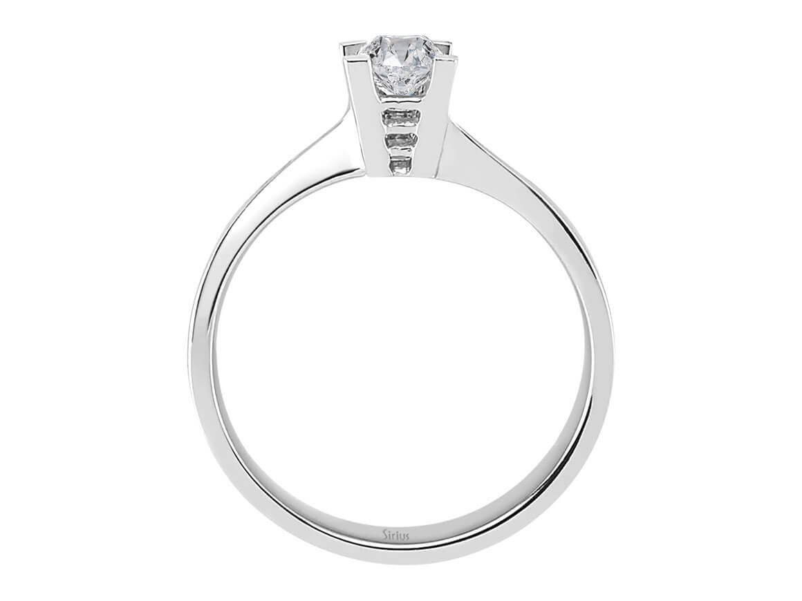 0,41 Carat Diamant Solitaire Ring in 585er 14 Karat Weißgold - handgefertigter Diamantschmuck aus Feingold | Sirius Diamant