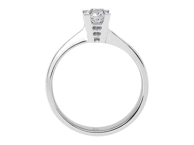 0.41 carat diamond solitaire ring in 14 carat white gold