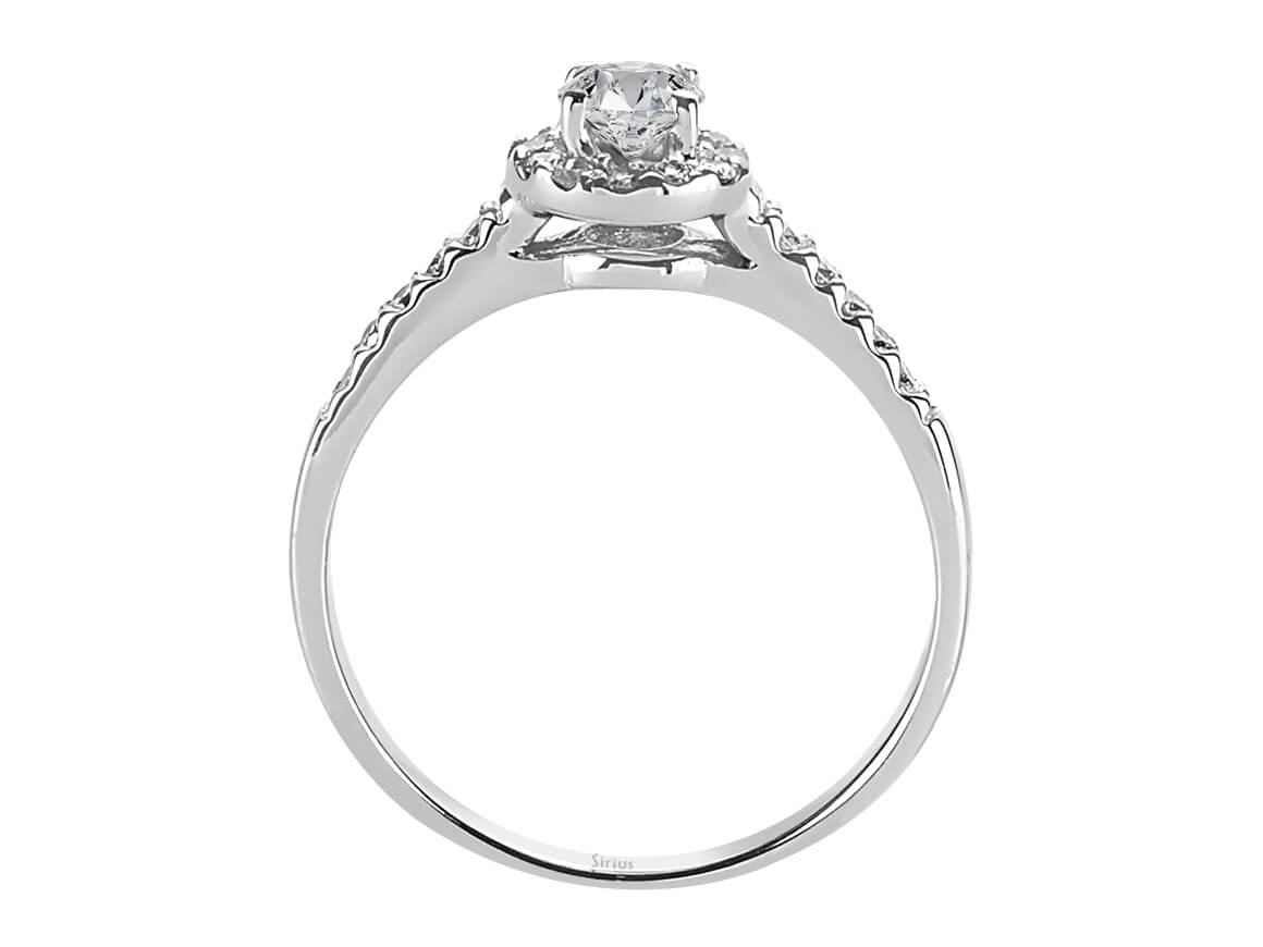 0,51 Gesamtkarat Diamant Solitaire Ring in 14K Weißgold - handgefertigter Diamantschmuck aus Feingold | Sirius Diamant