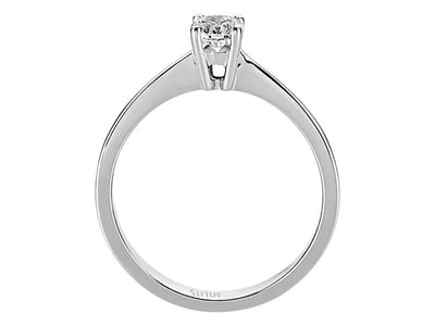 0.30 carat diamond solitaire ring in 14K white gold