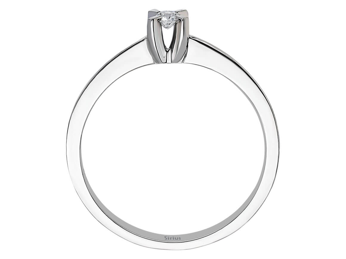 0.07 carat solitaire diamond ring in 333 8K white gold