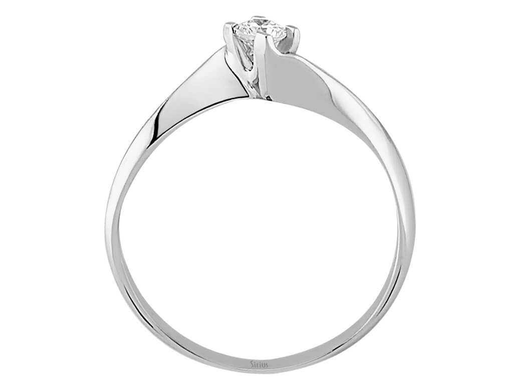 0,13 Karat Diamant Solitaire Ring in 333er 8K Weissgold – handgefertigter Diamantschmuck aus Feingold | Sirius Diamant