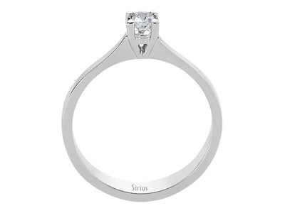 0.23 carat diamond solitaire ring in 14K white gold