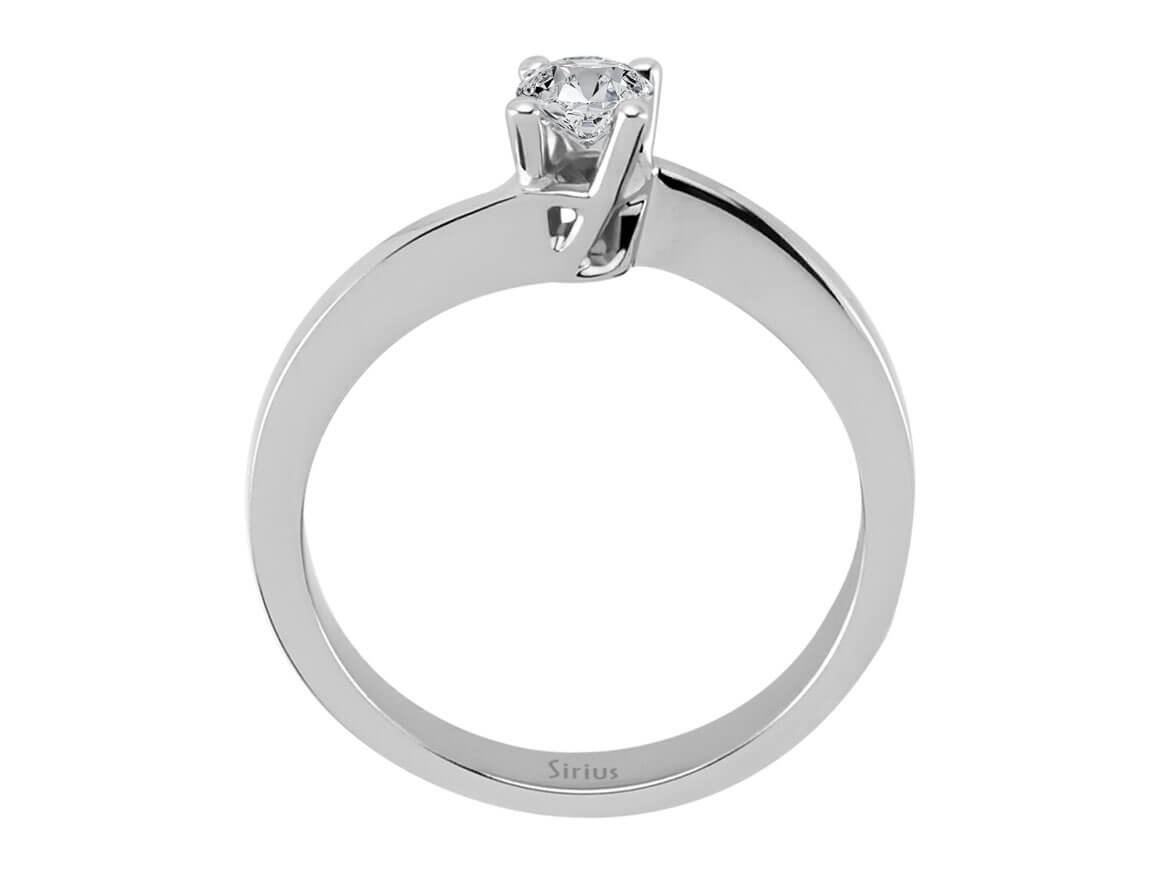 0,30 Karat Diamant Solitaire Ring in 585er 14 Karat Weißgold - handgefertigter Diamantschmuck aus Feingold | Sirius Diamant