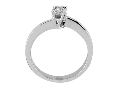 0.30 carat diamond solitaire ring in 14 carat white gold