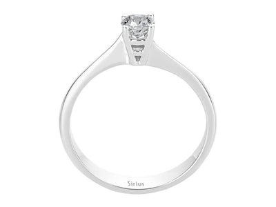 0.30 carat diamond solitaire ring in 585 14K white gold