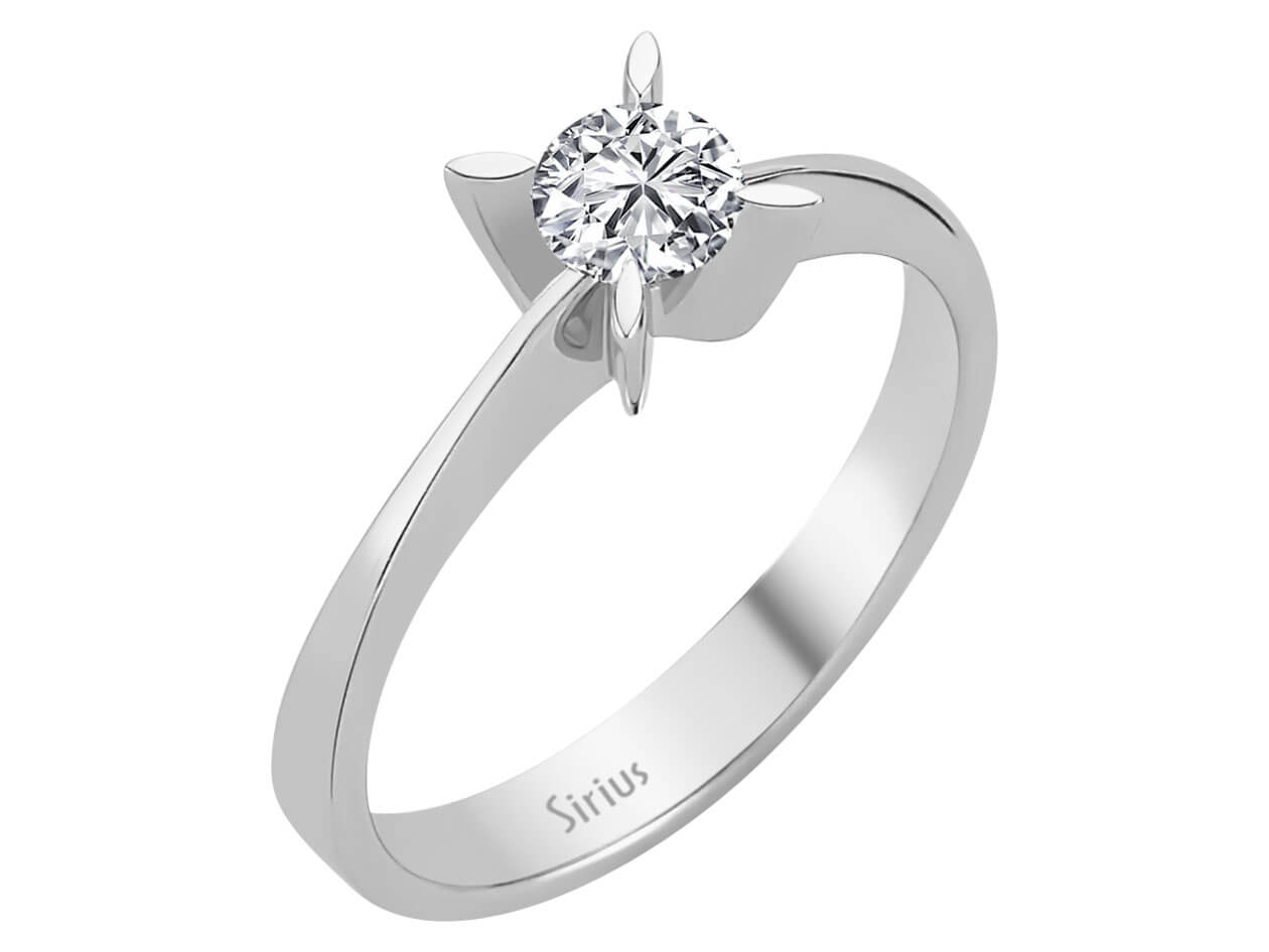 0.39 carat diamond solitaire ring in 14 carat white gold