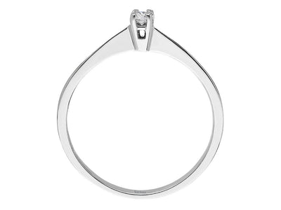 Bague solitaire en or blanc 333 8 carats avec diamant de 0,05 carat