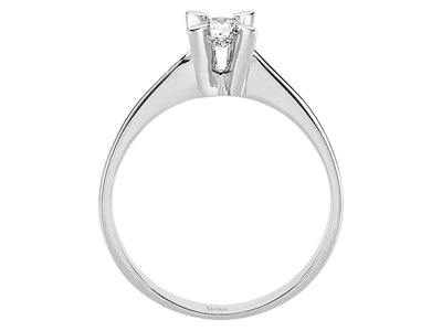0.20 carat diamond solitaire ring in 585 14K white gold