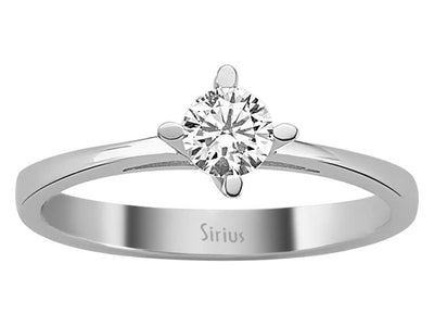 Bague solitaire en diamant de 0,29 carat couleur G