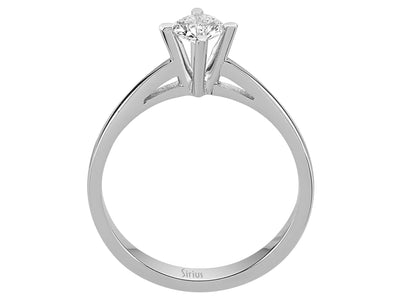 Bague solitaire en diamant de 0,29 carat couleur G
