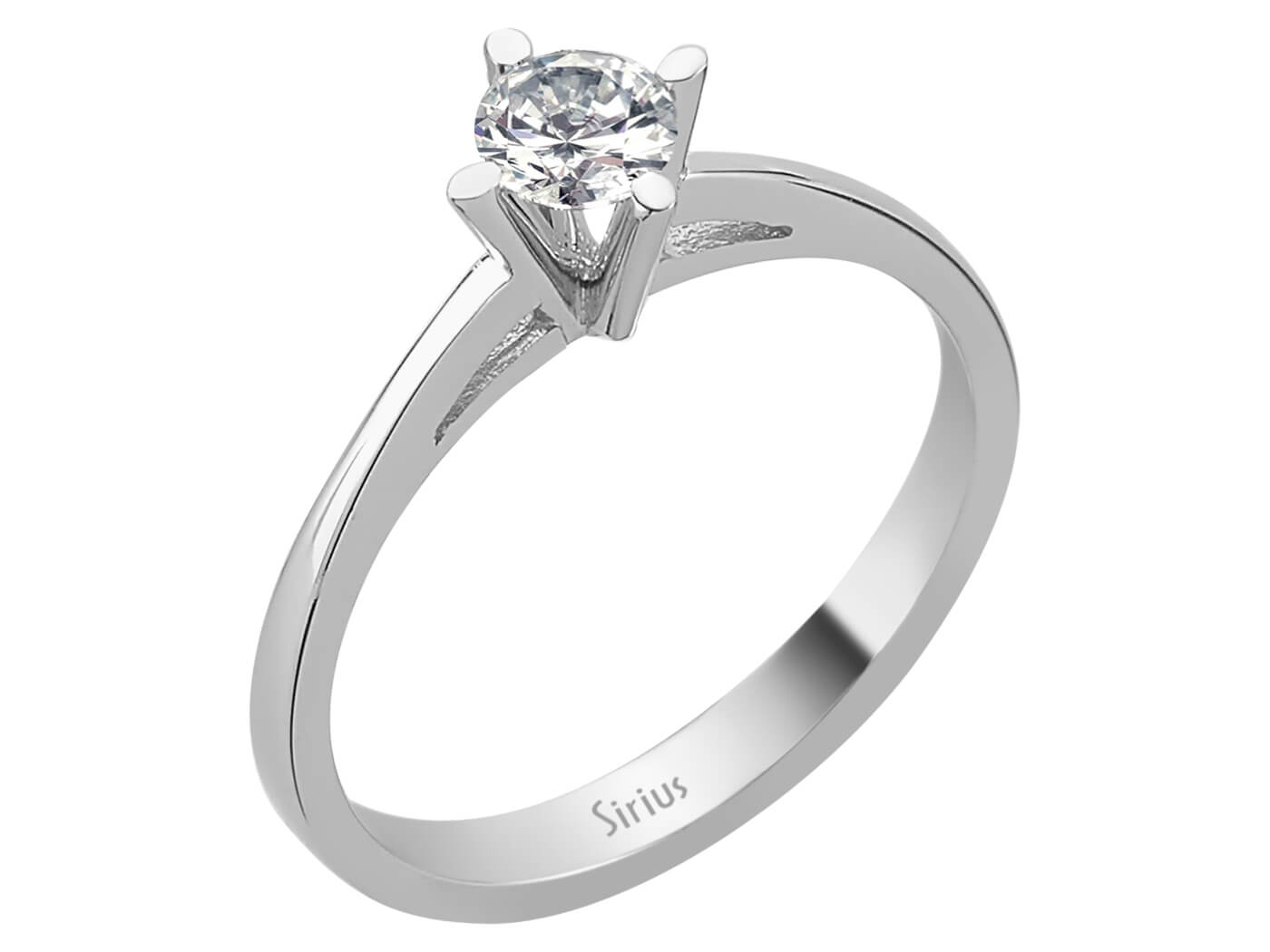 Bague solitaire en diamant de 0,29 carat couleur G