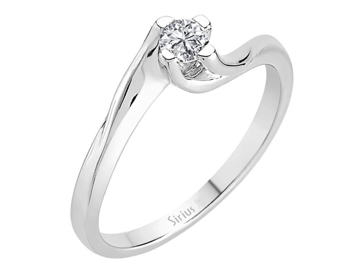 G-Farbe 0,11 Karat Diamant-Solitärring - handgefertigter Diamantschmuck aus Feingold | Sirius Diamant