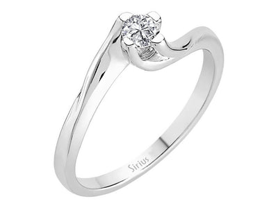 G color 0.11 carat diamond solitaire ring
