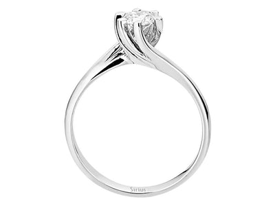 0.31 carat diamond solitaire ring in 14K white gold