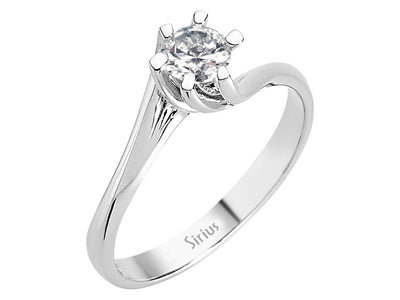 0.31 carat diamond solitaire ring in 14K white gold