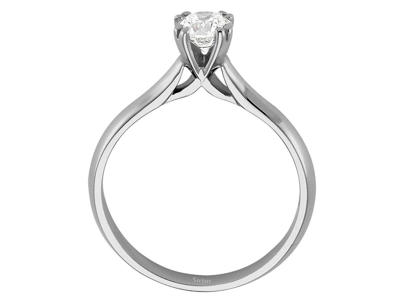 0.49 carat diamond solitaire ring in 585 14K white gold