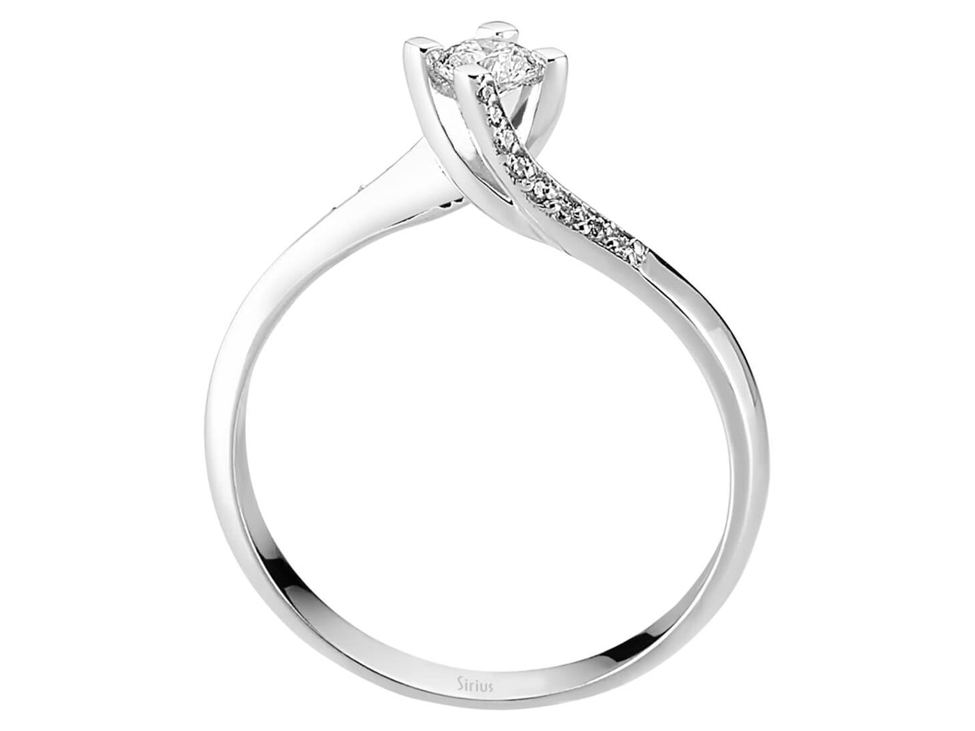 0.45 total carat diamond solitaire ring in 14 carat white gold