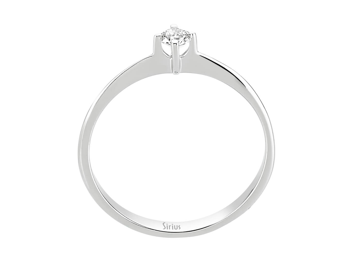 0.12 carat diamond solitaire ring in 14 carat white gold